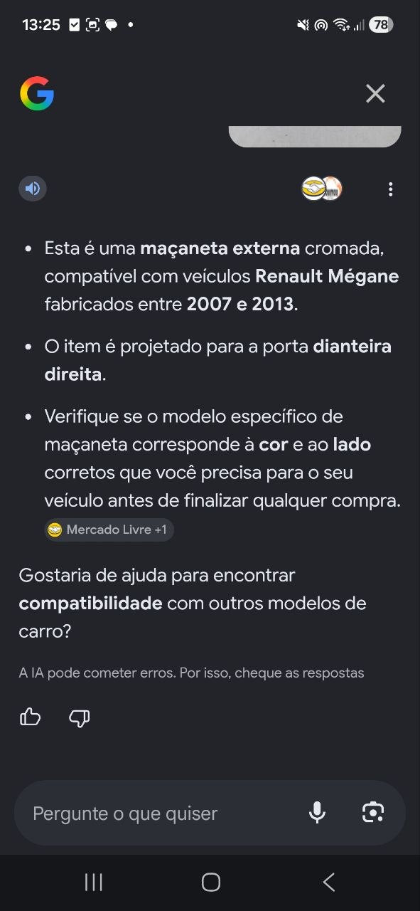Maçaneta Externa Diant Dir Renault Megane 2007/2013