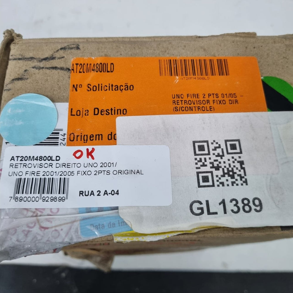 Retrovisor Externo Dir Fiat Uno Fire 2001/2005