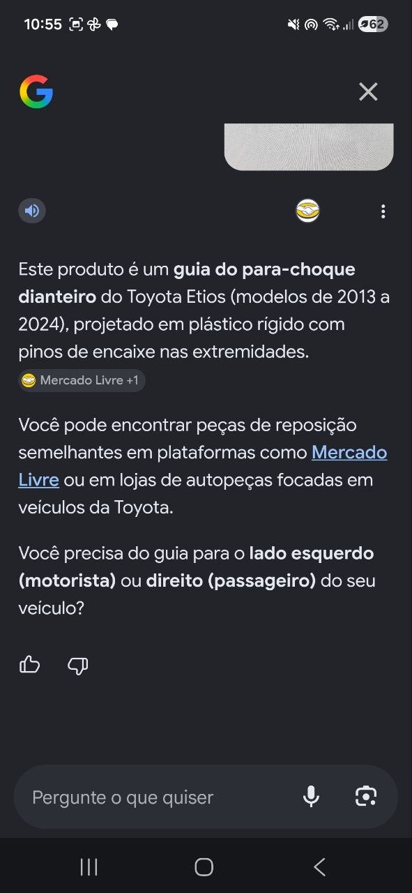 Suporte Guia Para-choque Diant Toyota Etios 2013/2024