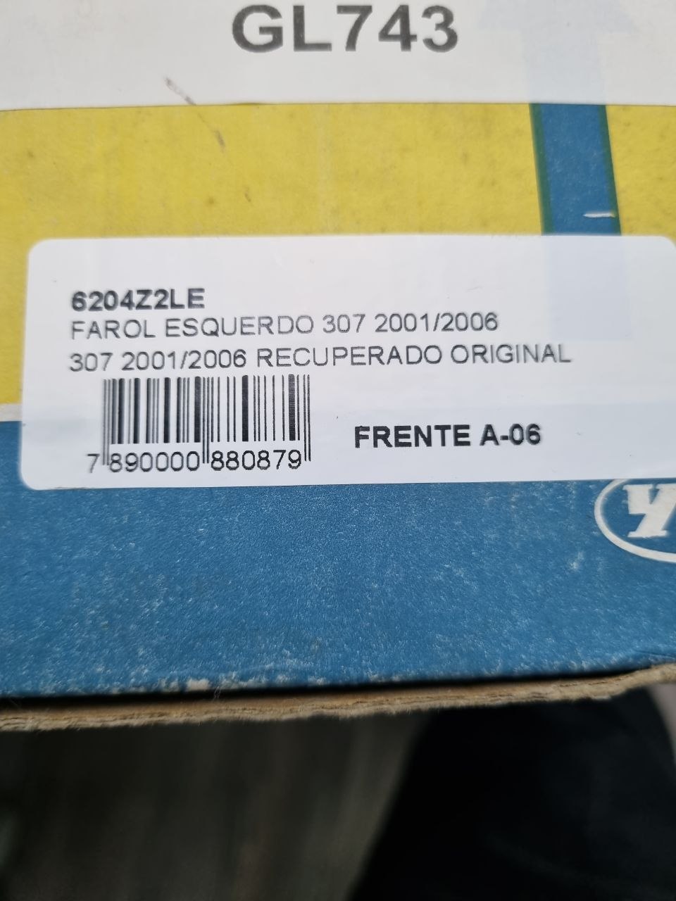 Farol Diant Esq Peugeot 307 2001/2006