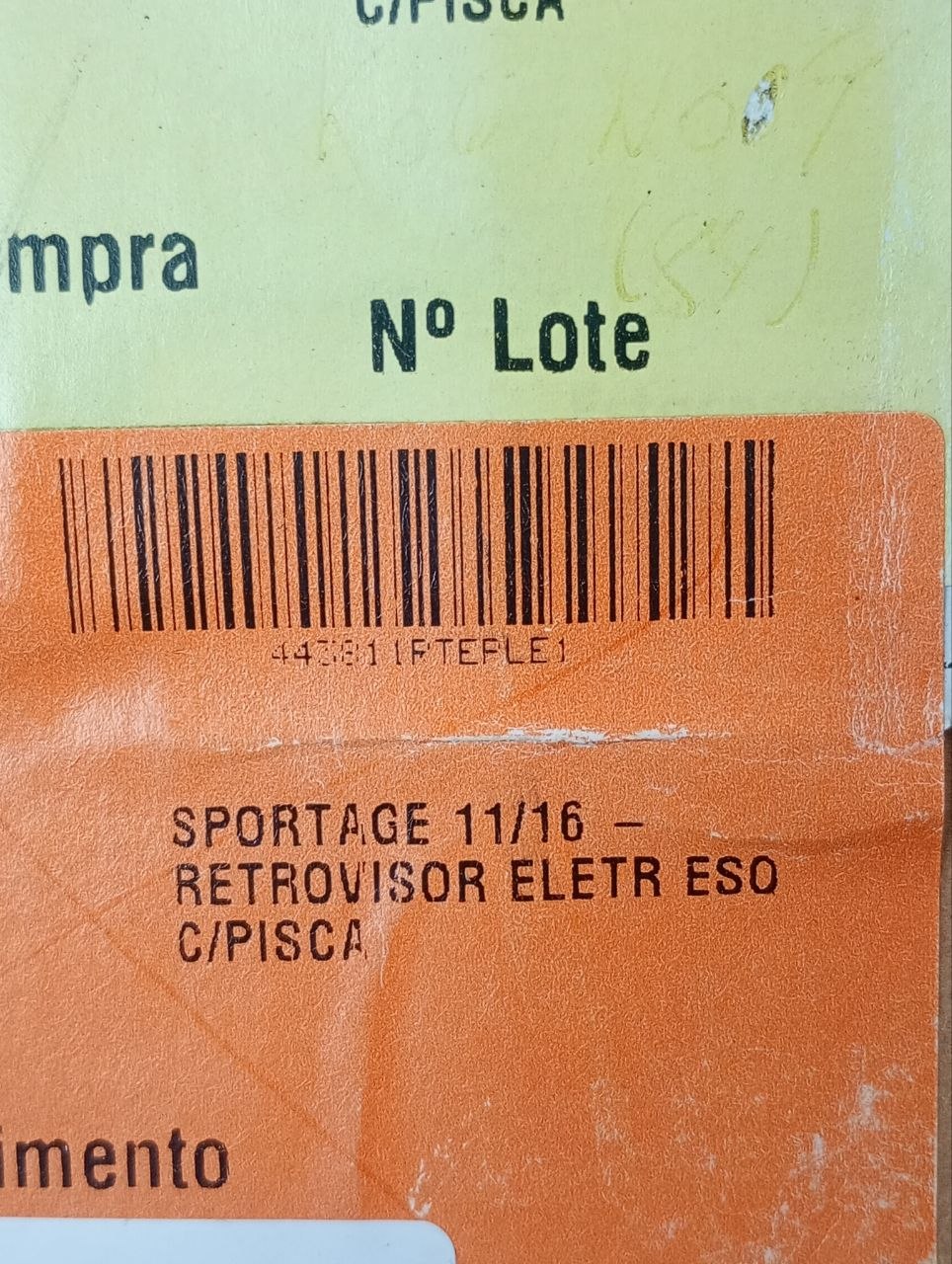 Retrovisor Eletr Esq c/Pisca Kia Sportage 2011/2016