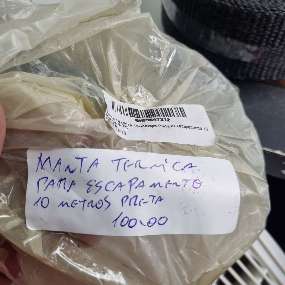 Manta Térmica Escapamento Preta Universal 10 Metros