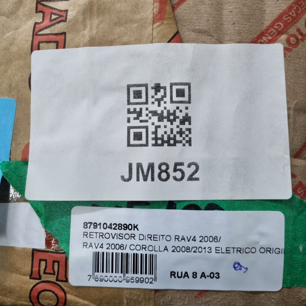 Retrovisor Externo Dir Toyota RAV4/Corolla 2006/2013