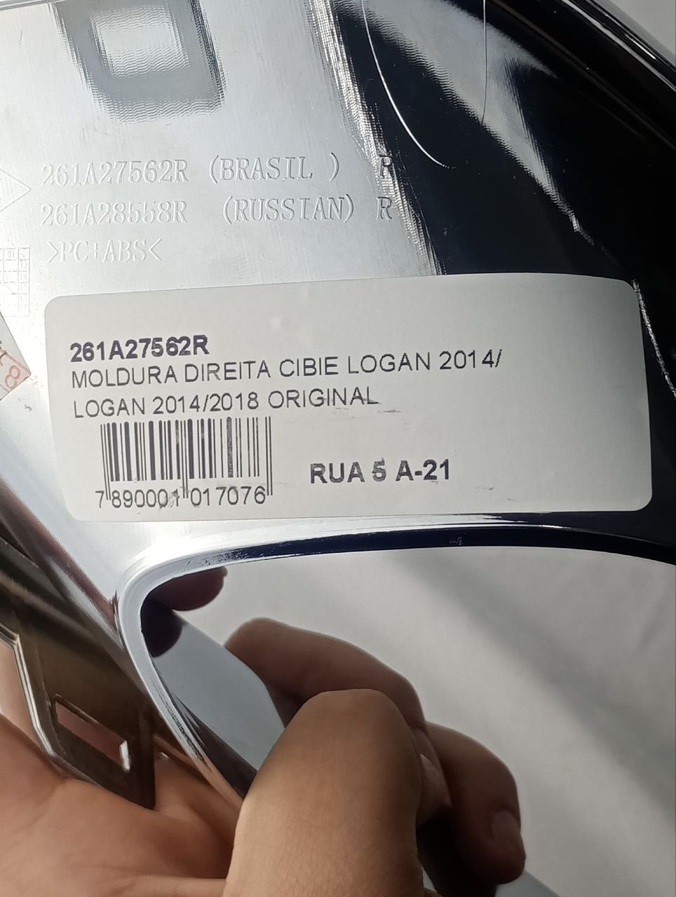 Moldura Farol Direita Renault Logan 2014/2018 Nova