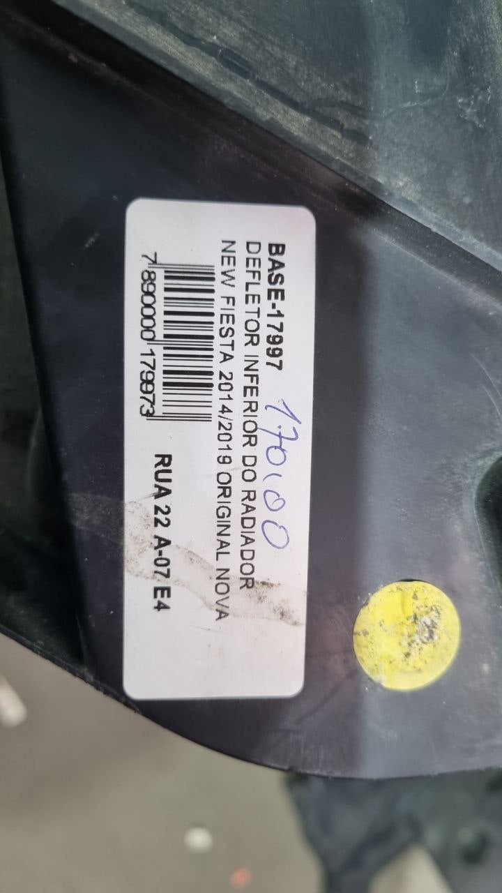 Defletor Inferior Radiador Ford New Fiesta 2014/2019
