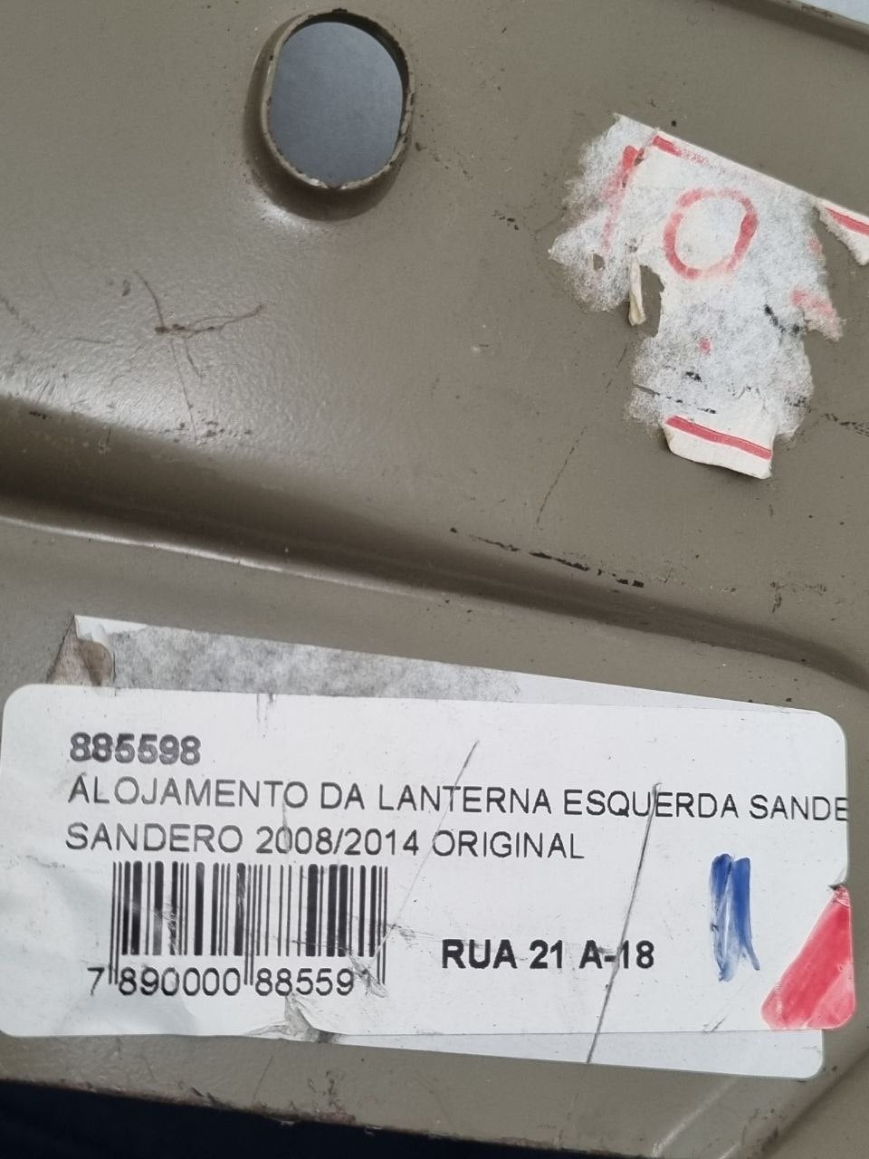 Alojamento Lanterna Traseira Esq Renault Sandero 2008/2014