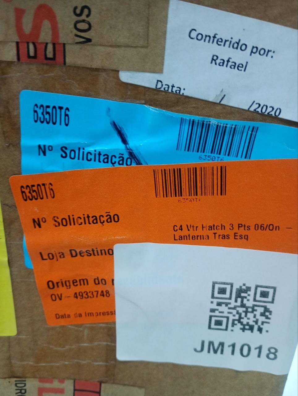 Lanterna Tras Esq Citroen C4 VTR Hatch 3 Portas 2006/2013