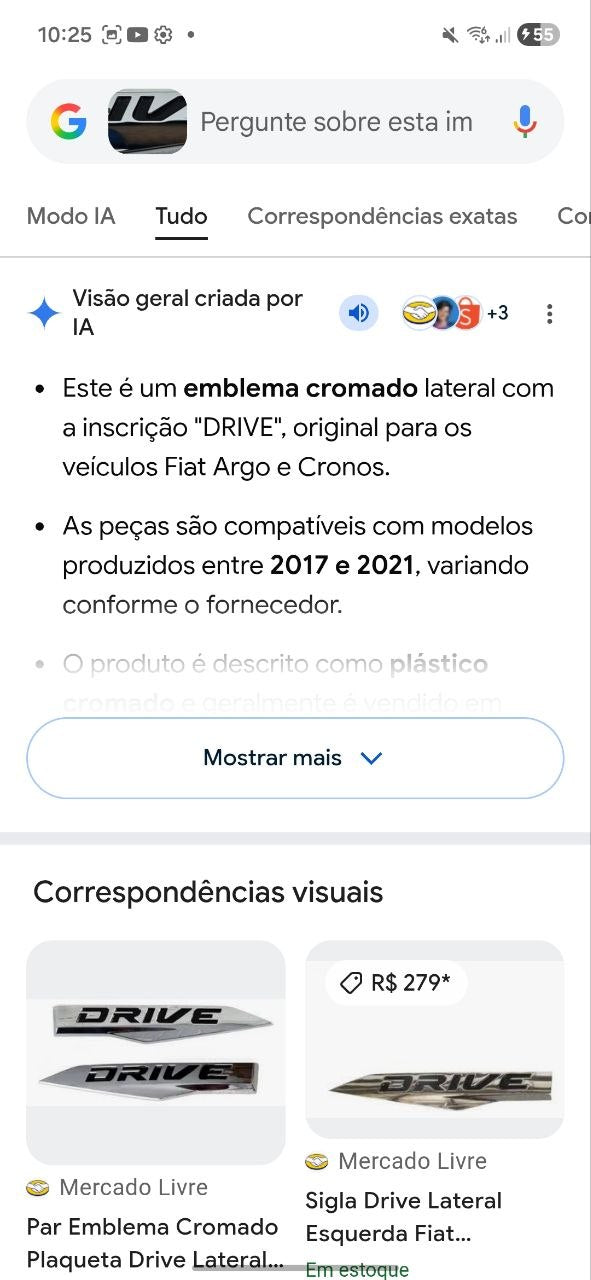 Emblema Lat Drive Fiat Argo Cronos 2017/2021