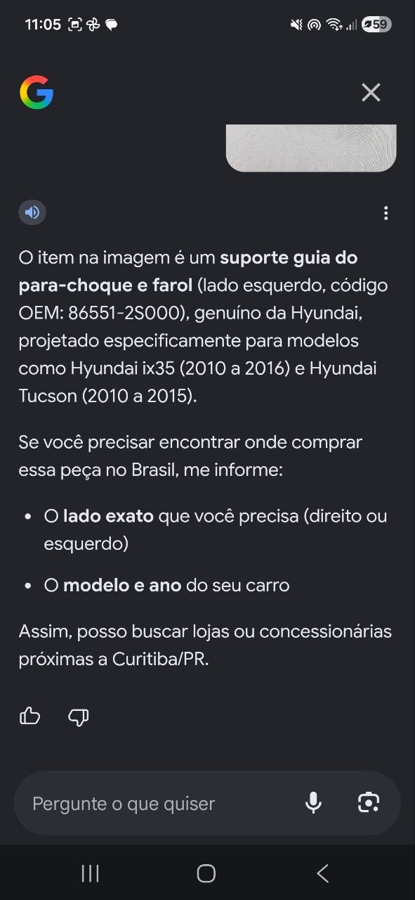 Suporte Para-choque Diant Esq Hyundai ix35 2010/2016