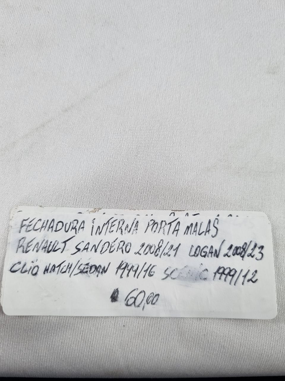 Fechadura Interna Porta Malas Renault Sandero/Logan/Clio/Scenic 1999/2023