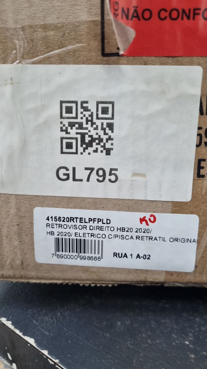 Retrovisor Externo Dir Hyundai HB20 2020/2024
