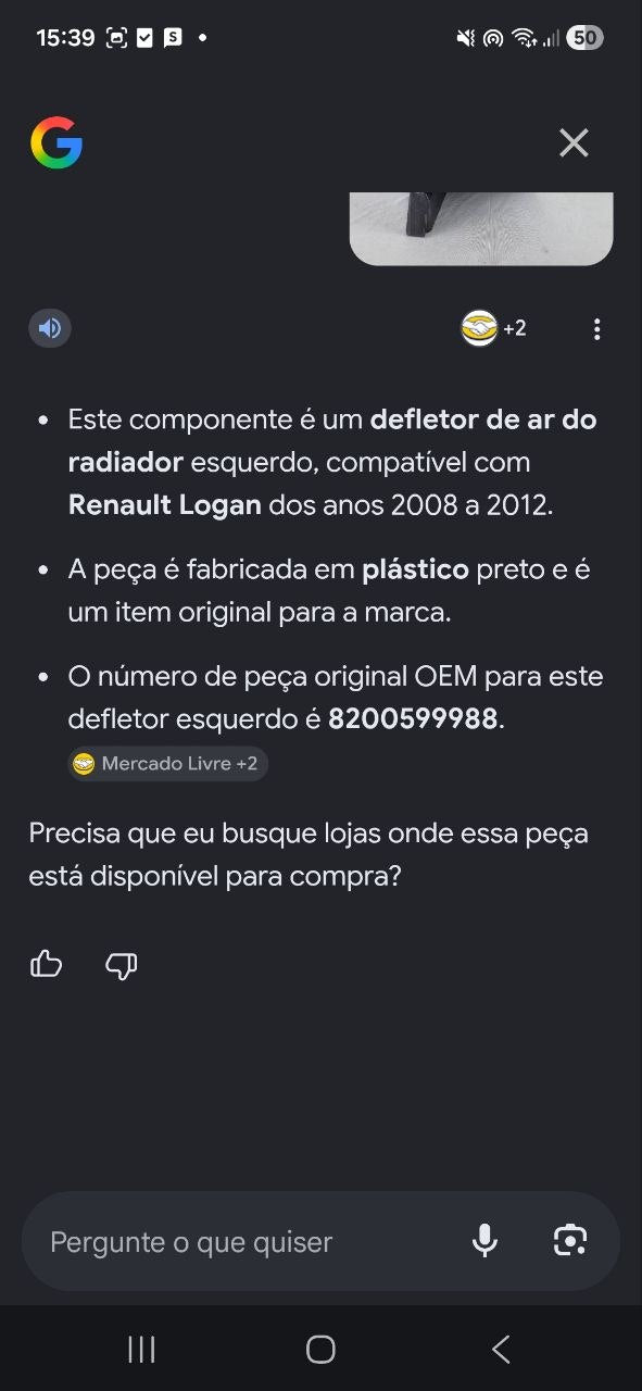 Defletor Ar Radiador Esq Renault Logan 2008/2012