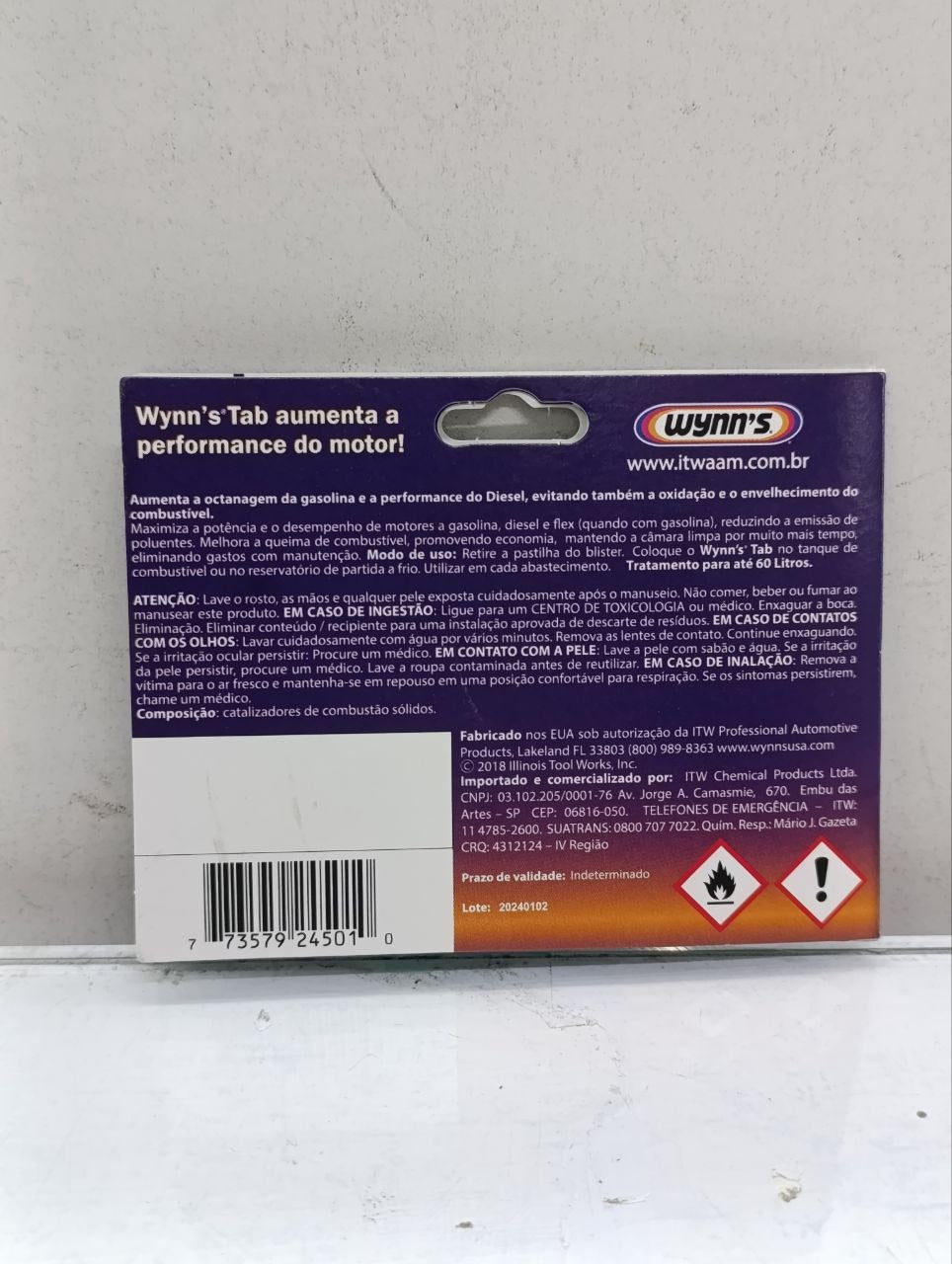 Wynn's Tab Pílula Aumentadora de Potência Diesel e Gasolina