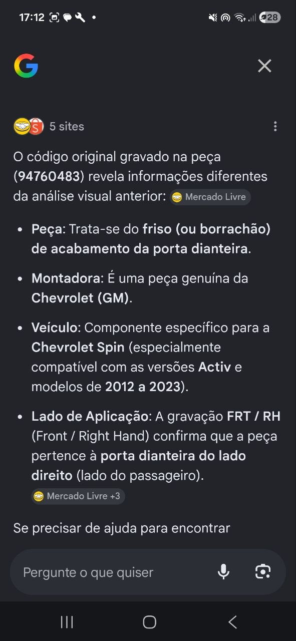 Friso Porta Dianteira Direita Chevrolet Spin 2012/2023 Novo