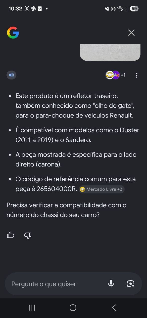 Refletor Tras Direito Renault Duster/Sandero 2011/2019