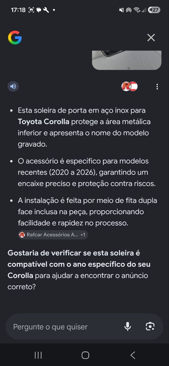 Soleira de Porta Toyota Corolla 2020/2026 Nova