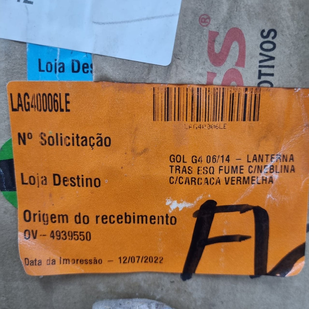 Lanterna Tras Esq Volkswagen Gol G4 2006/2014