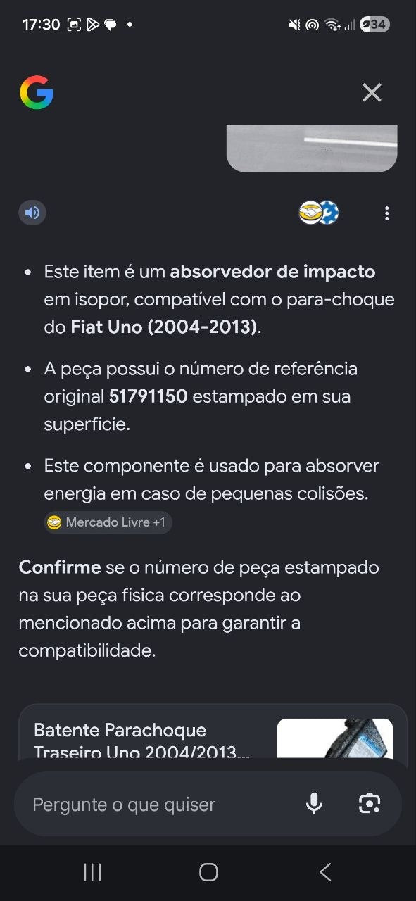 Absorvedor de Impacto Tras Fiat Uno 2004/2013