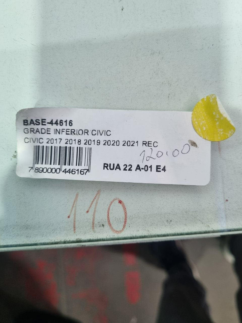 Grade Inferior Dianteira Honda Civic 2017/2021 Usado