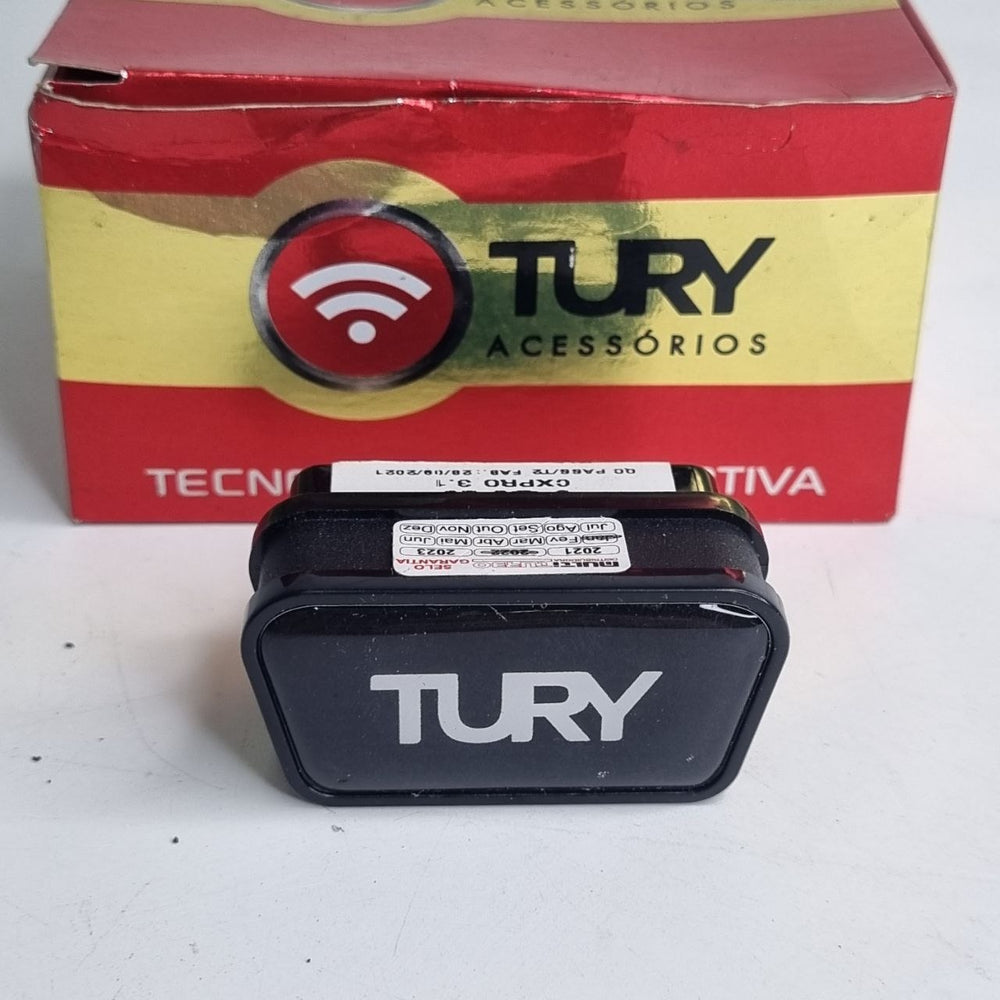 Conector OBD2 Macho 16 Pinos 90° com Bucha Tury CXPRO 3.1 Universal Novo