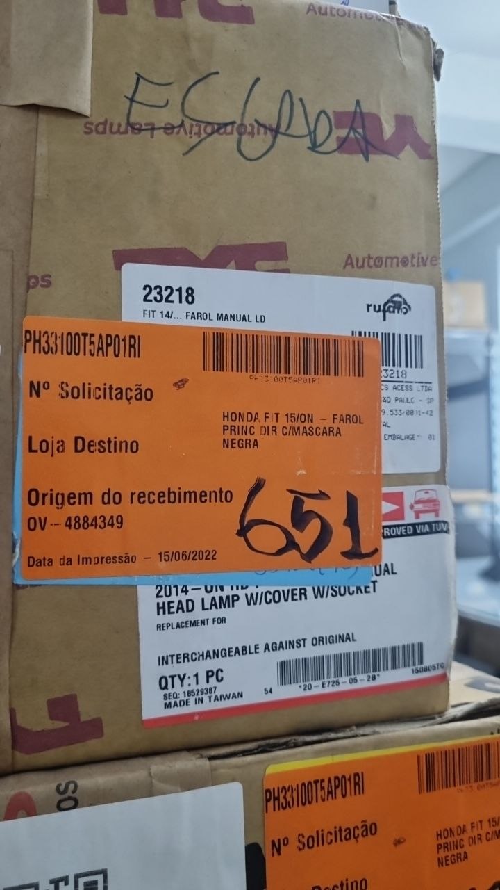 Farol Diant Dir Honda Fit 2015/2020