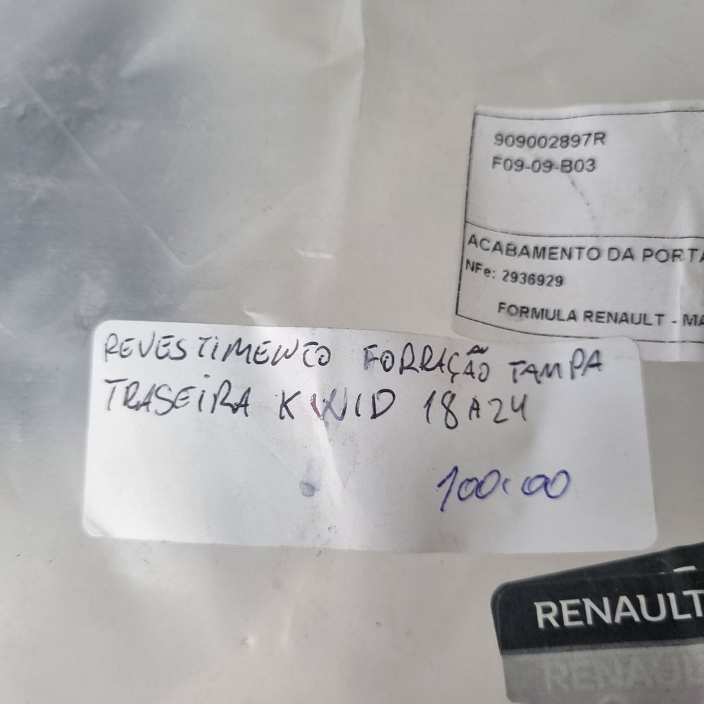 Revestimento Forracao Tampa Traseira Renault Kwid 2018/2024 Novo