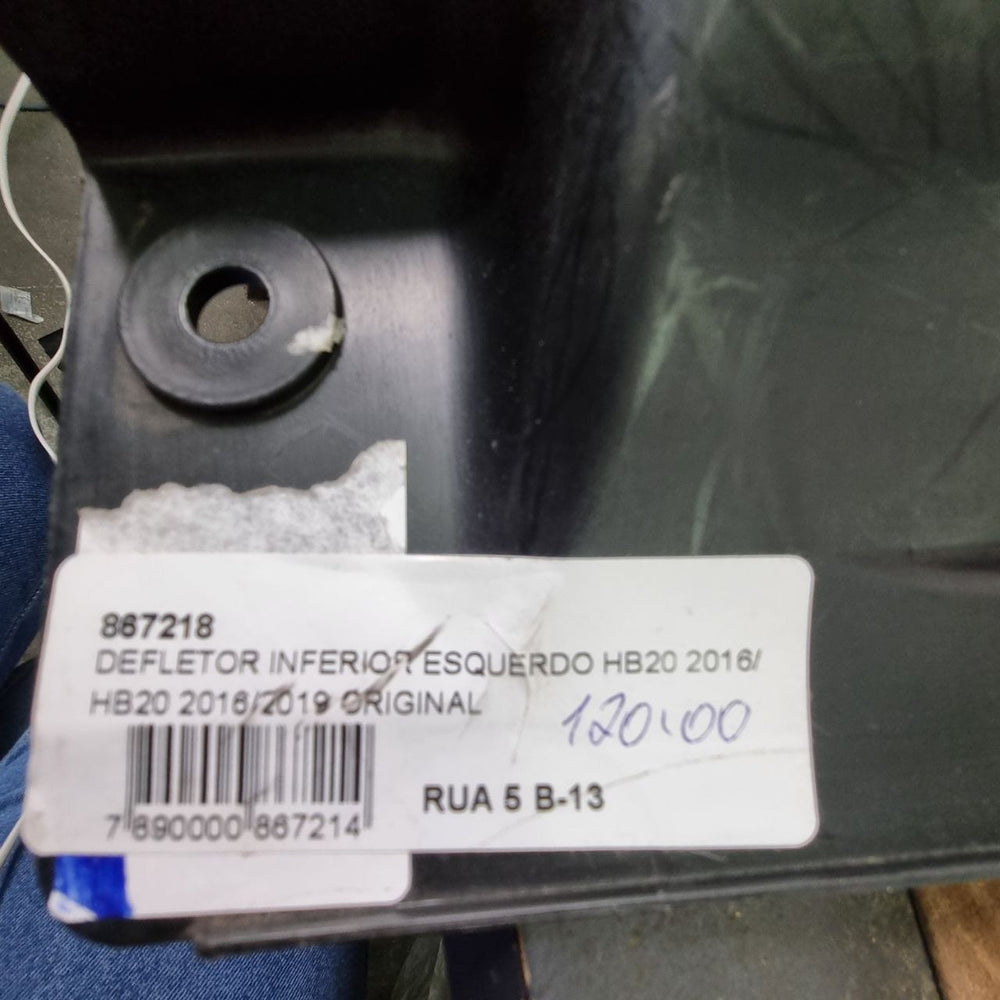 Defletor Inferior Esquerdo Hyundai HB20 2016/2019 Novo