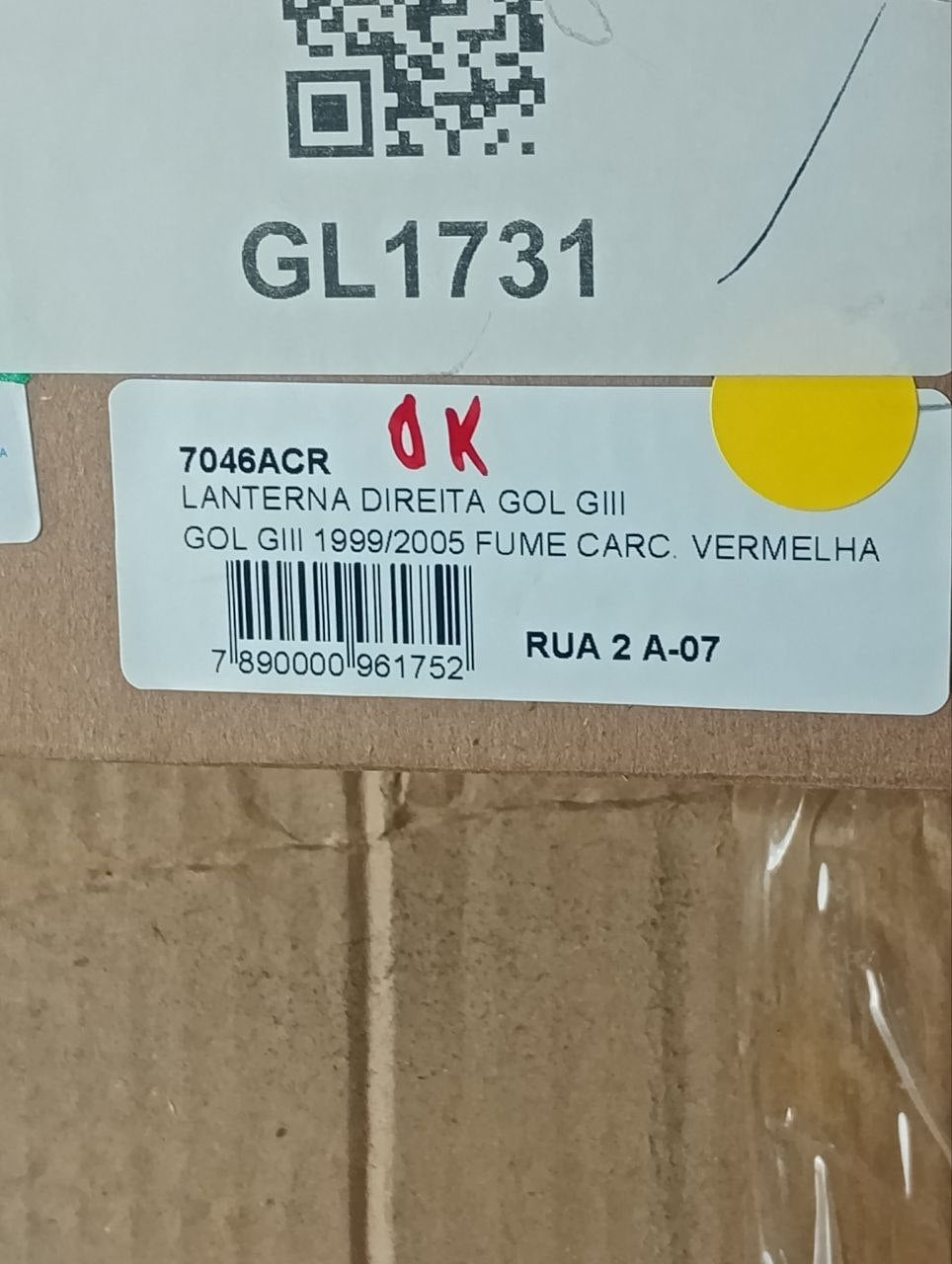 Lanterna Tras Dir Volkswagen Gol GIII 1999/2005