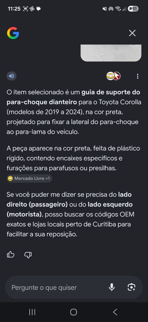 Suporte Fixação Para-choque Diant Esq Toyota Corolla 2019/2024
