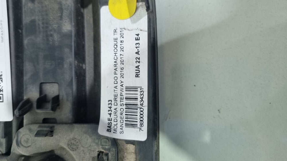 Moldura Tras Dir Parachoque Renault Sandero Stepway 2016/2019