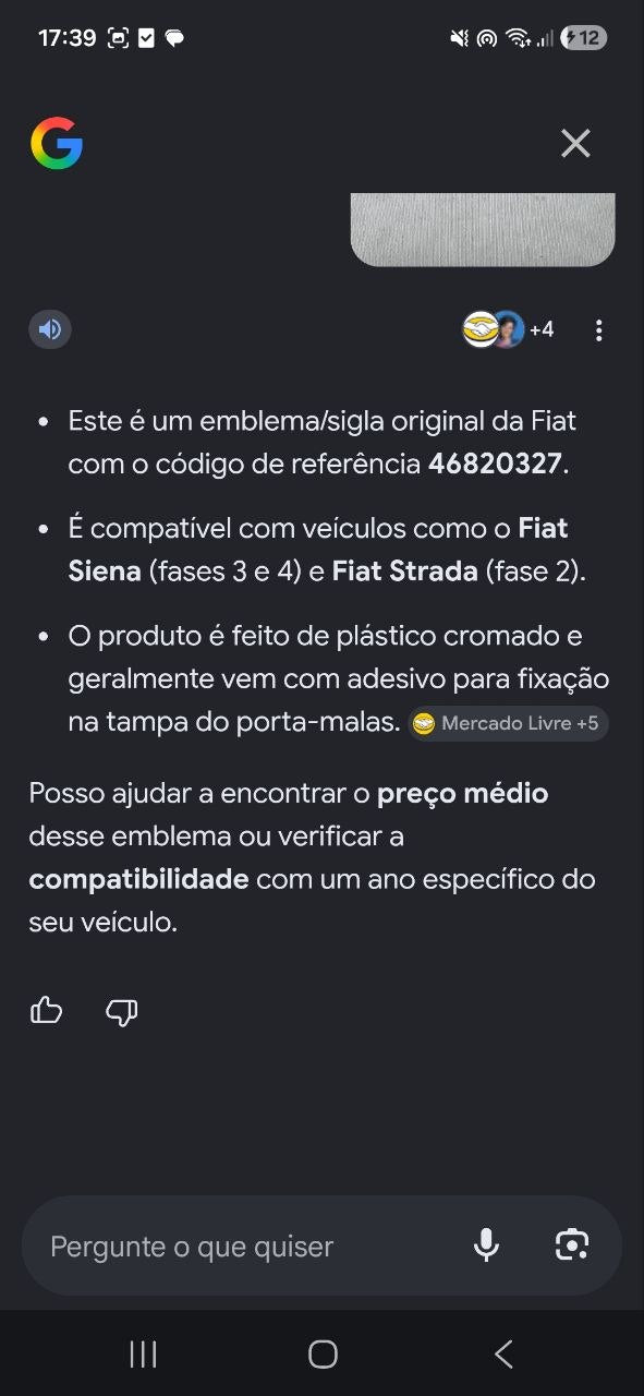 Emblema EL Tampa Traseira Fiat Siena/Strada 1996/2004