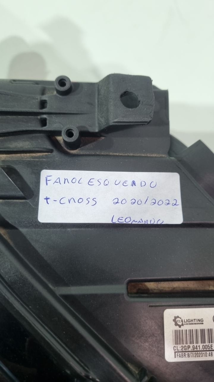 Farol Dianteiro Esquerdo Volkswagen T-Cross 2020/2022 Usado