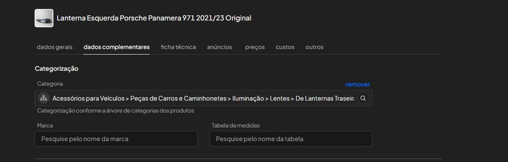 Lanterna Tras Esq Porsche Panamera 2021/2023