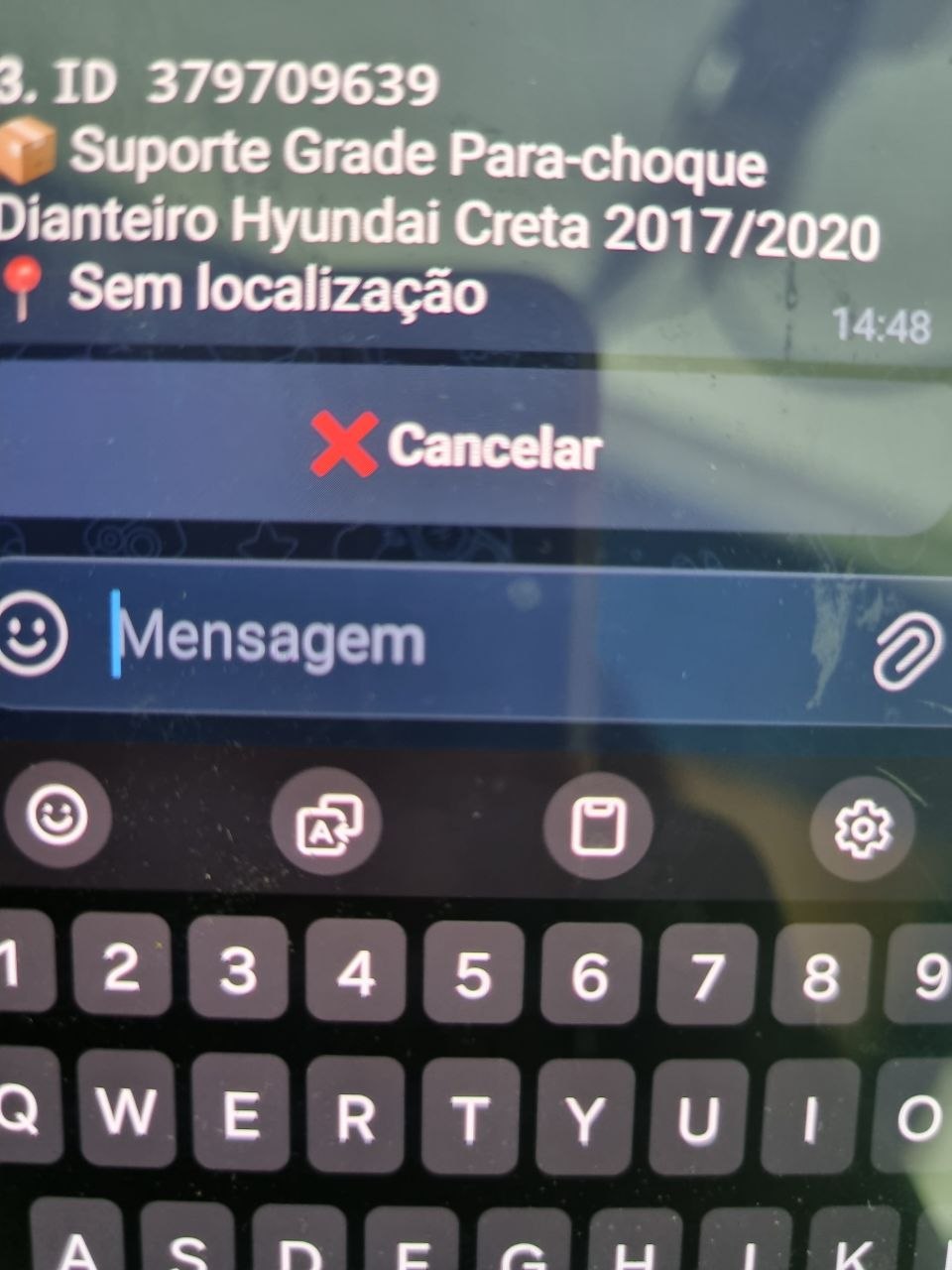 Suporte Grade Para-choque Dianteiro Hyundai Creta 2017/2020 Usado