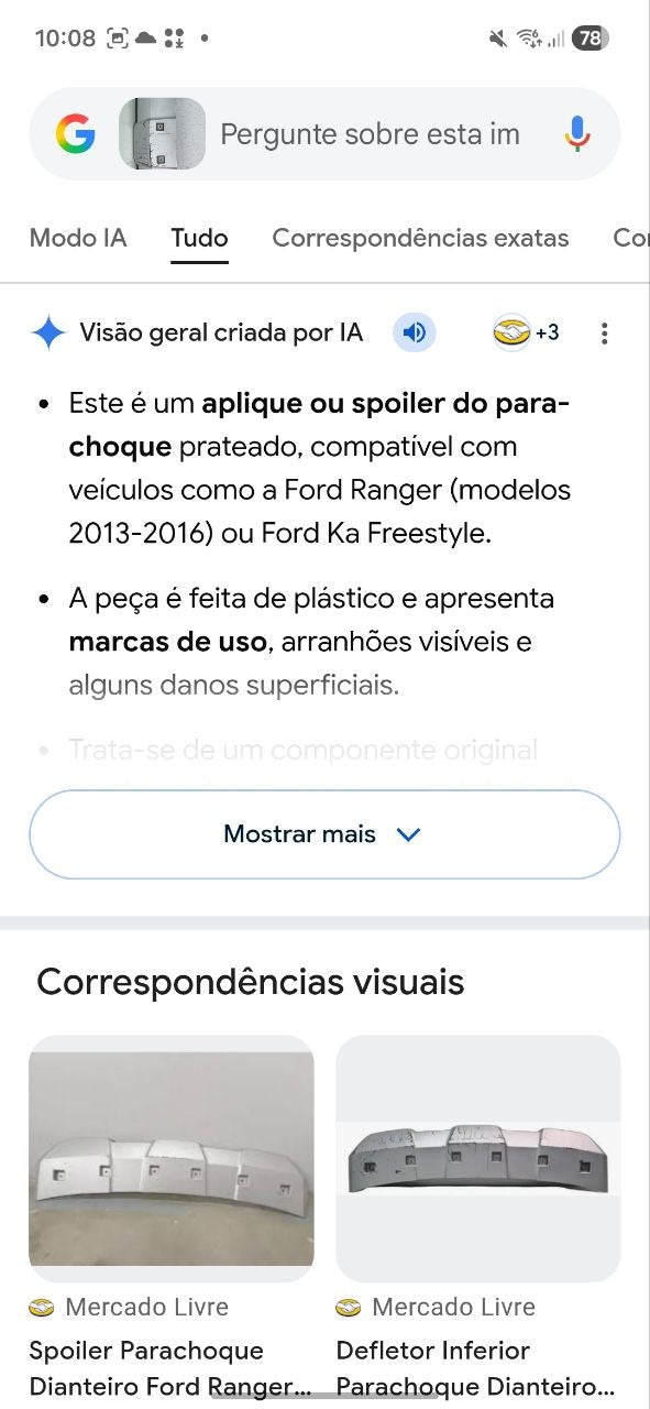 Defletor Diant Inferior Ford Ranger 2013/2016