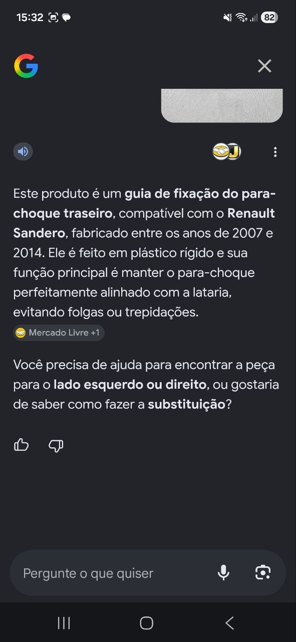 Suporte Fixação Para-choque Tras Esq Renault Sandero 2007/2014