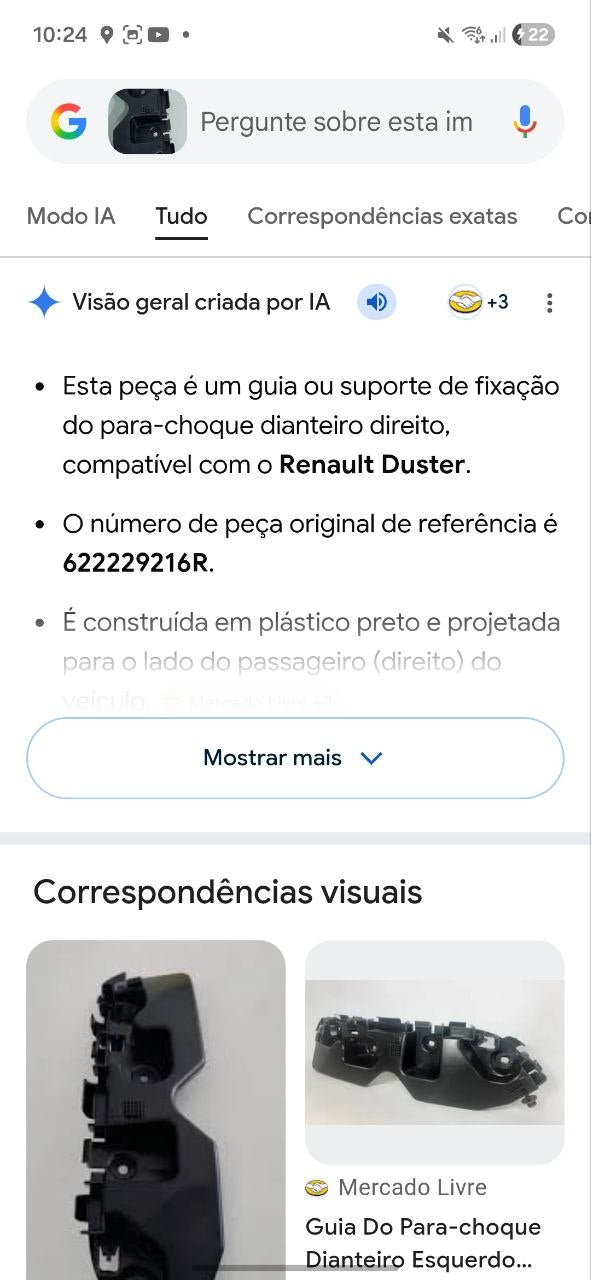 Suporte Para-choque Diant Dir Renault Duster 2012/2022