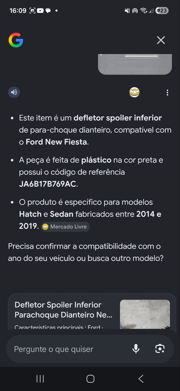 Defletor Spoiler Inferior Dianteiro Ford New Fiesta 2014/2019 Novo