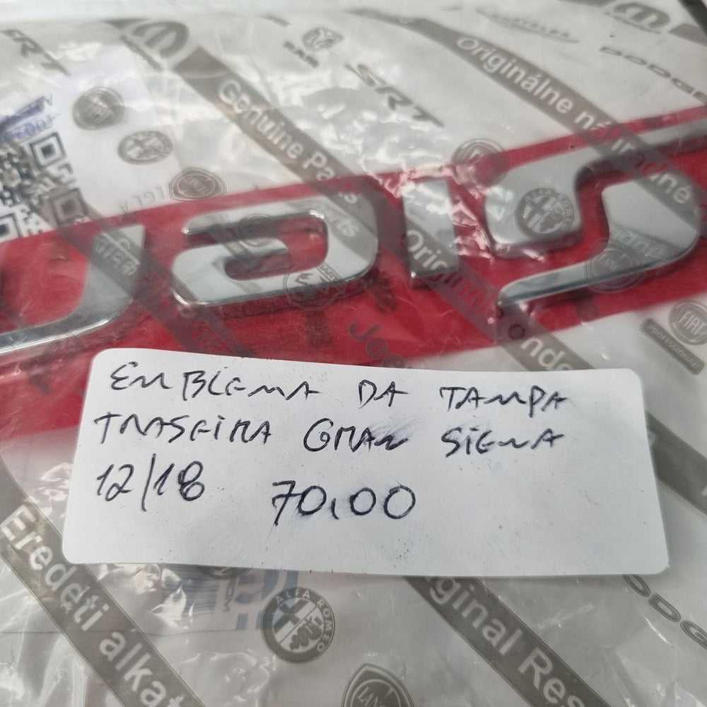 Emblema Tampa Traseira Fiat Siena 2012/2018