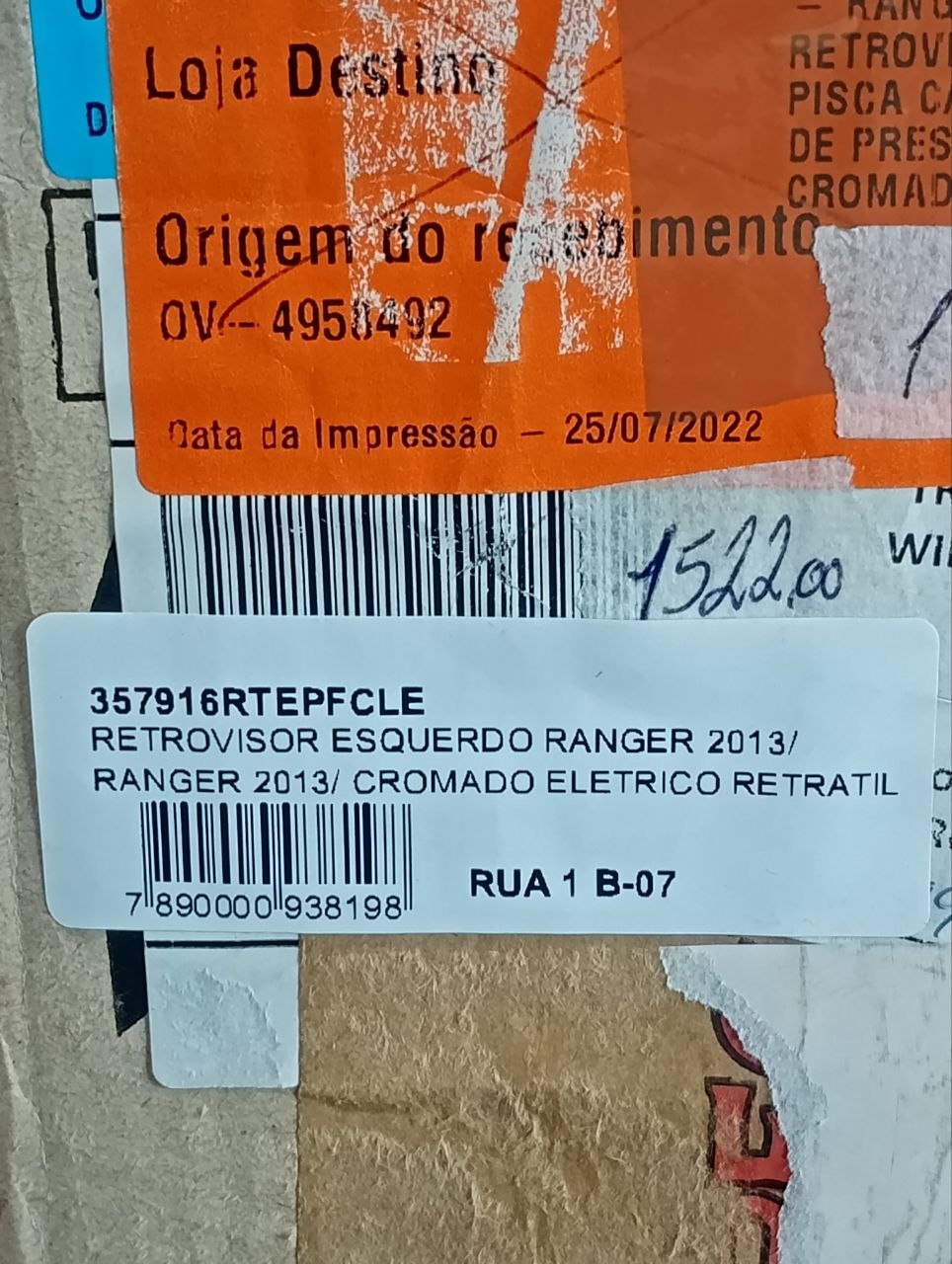 Retrovisor Esq Ford Ranger 2013/2024