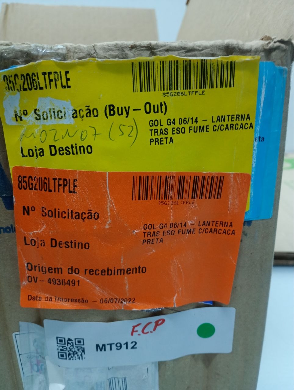 Lanterna Traseira Esquerda ARTEB Volkswagen Gol G4