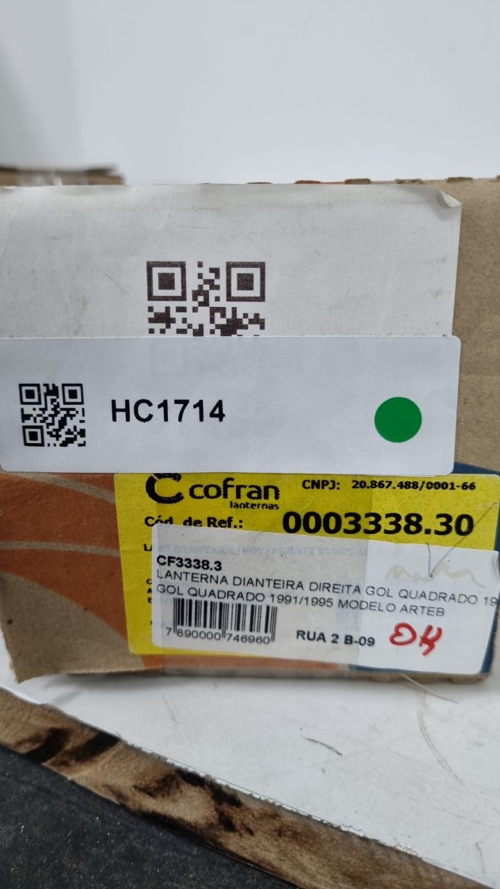 Lanterna Diant Dir Volkswagen Gol Quadrado 1991/1995