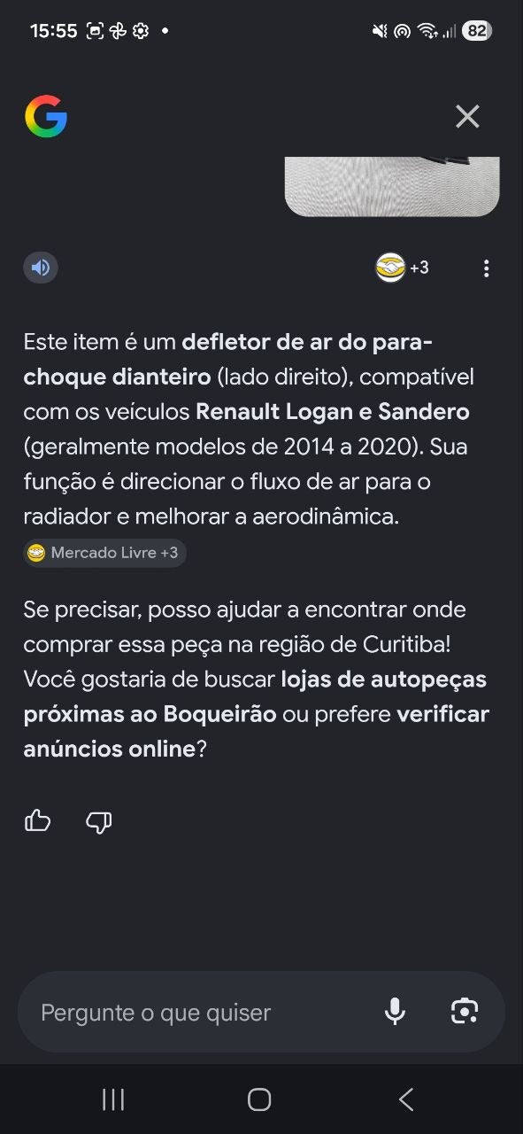 Defletor Ar Parachoque Diant Dir Renault Logan Sandero 2014/2020
