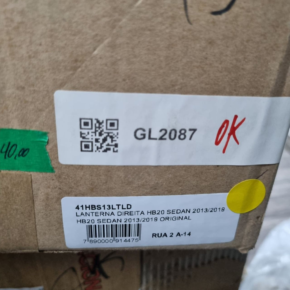 Lanterna Tras Dir Hyundai HB20 Sedan 2013/2019