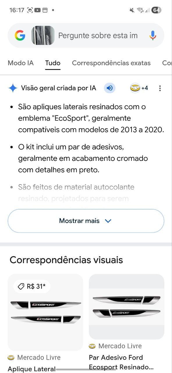 Aplique Lat Resinado Ford EcoSport 2013/2020