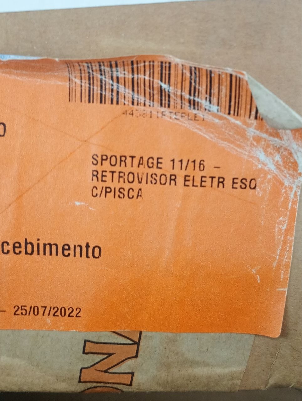 Retrovisor Elétrico Esq c/Pisca Kia Sportage 2011/2016