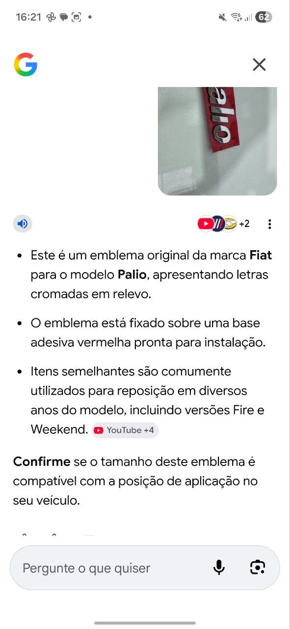 Emblema Traseiro Fiat Palio 1996/2012