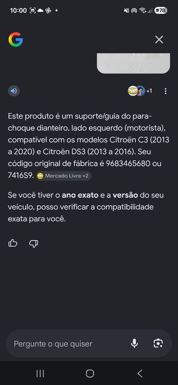 Suporte Para-choque Diant Esq Citroen C3/DS3 2013/2020
