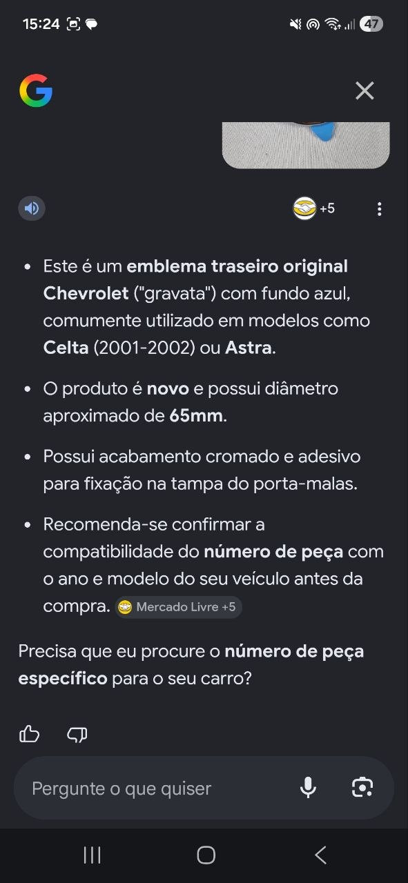 Emblema Traseiro Chevrolet Celta / Astra 2001/2006