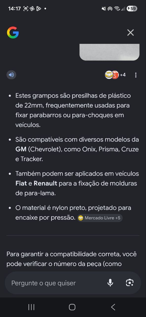 Presilha Fixação Parabar GM Onix Prisma Cruze Tracker 2012/2023 Nova